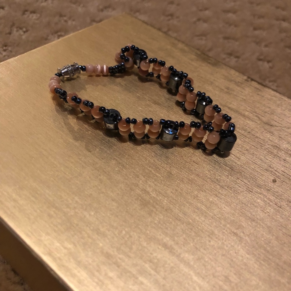 Peach beaded bracelet